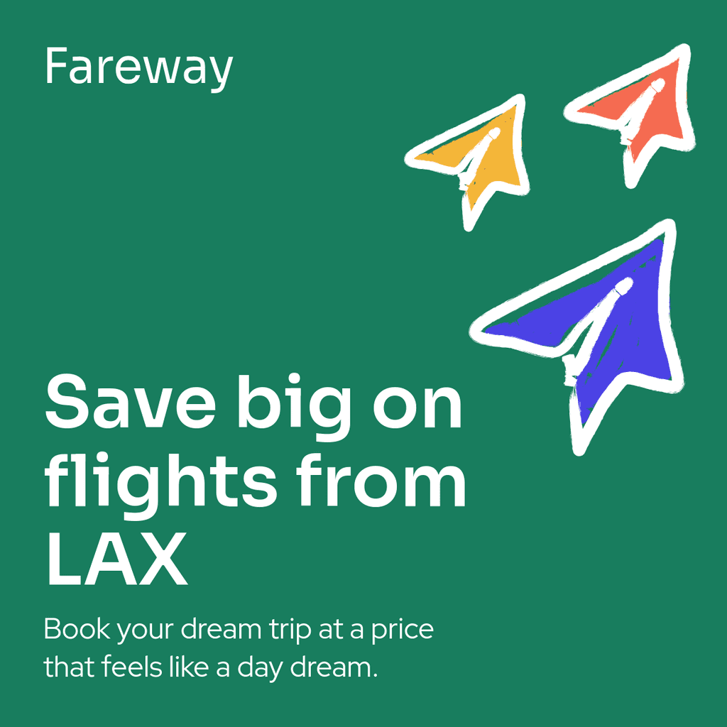 Fareway LAX Discount Flights Travel Offer Animated Facebook Square Post