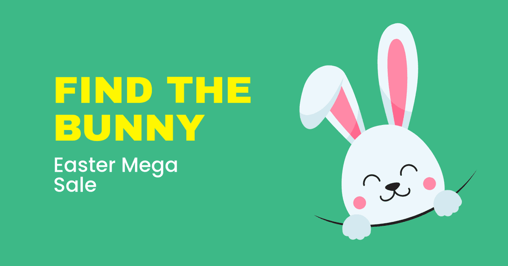 Find the Bunny Easter Mega Sale Facebook Sponsored Message