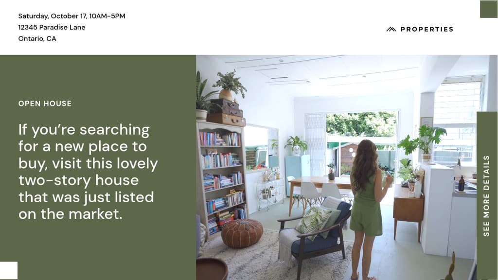 White Green Elegant Open House Video HD Video