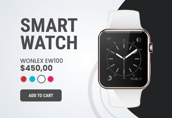 White Wonlex Smart Watch Netboard