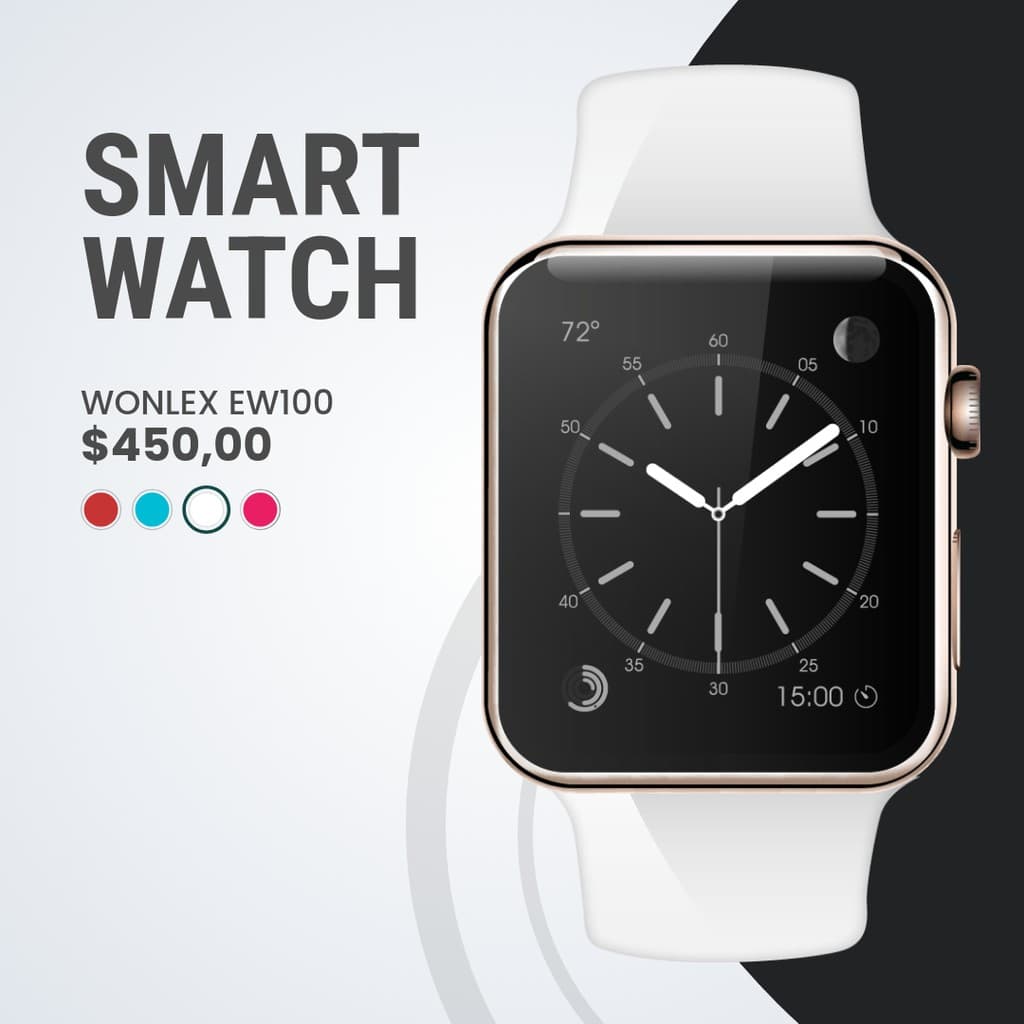 White Wonlex Smart Watch Instagram Post