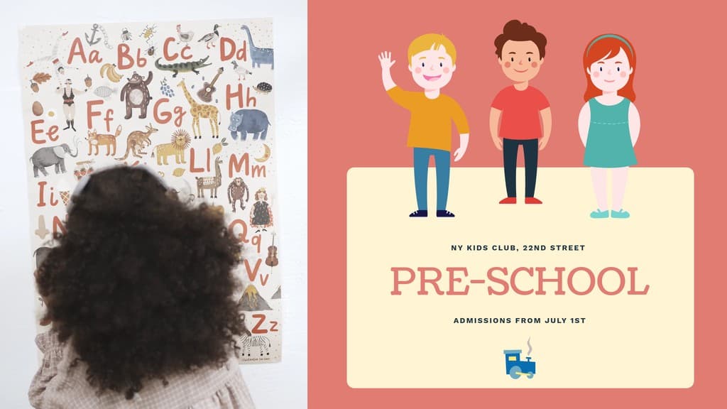 Preschool Admission Children Illustration Video Facebook FHD Video