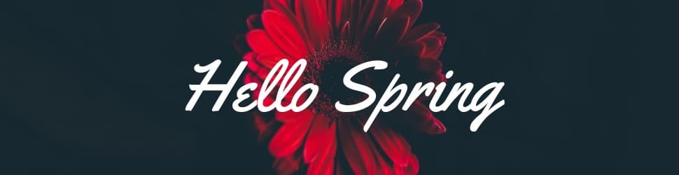 Hello Spring Red Flower Billboard