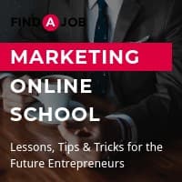 Find a Job Marketing Online School Small Square
