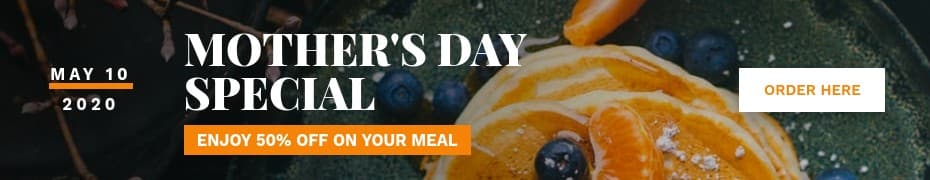 Mother's Day Special Meal Promo Top Banner