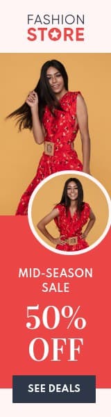 Fashion Store Mid-Season Sale Wide Skyscraper