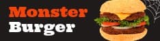 Halloween Monster Burger Sale Half Banner