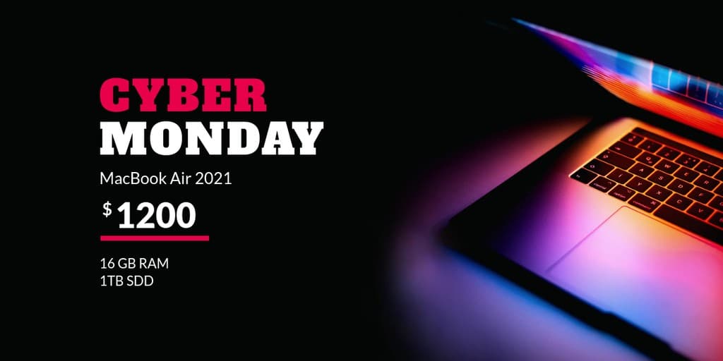 Cyber Monday Colorful MacBook Air X Image Post