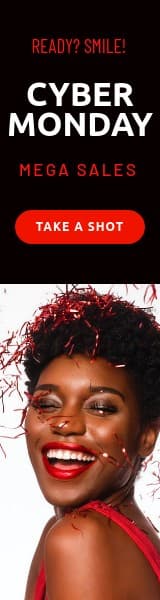 Cyber Monday Take a Smile Shot Wide Skyscraper