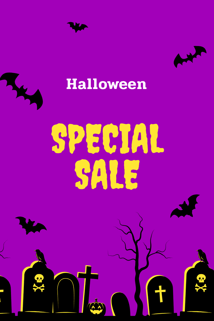 Purple Yellow Halloween Special Sale Pinterest Pin Tall