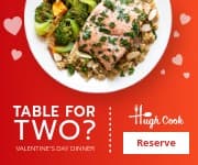 Table For Two on Valentine's Day Small Rectangle