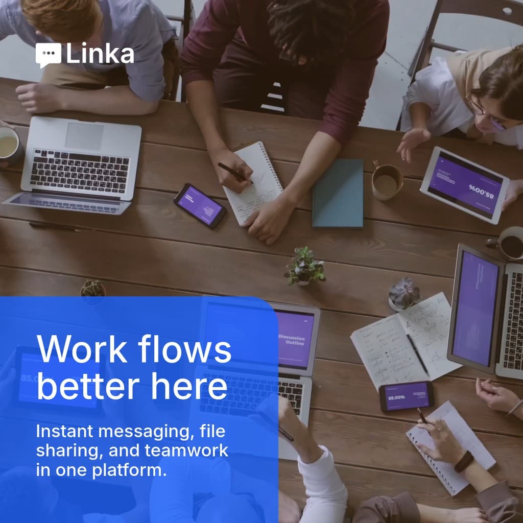 Work Flows Better Linka Software Video Facebook Square Post