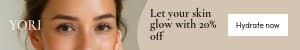 Let Your Skin Glow Yori Beauty Products Animated Mobile Banner