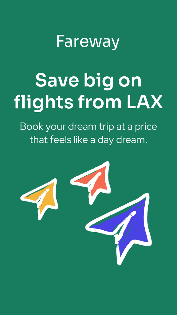 Fareway LAX Discount Flights Travel Offer Animated Story