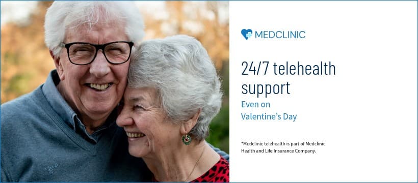 Telehealth Support Even on Valentine's Day Facebook Cover