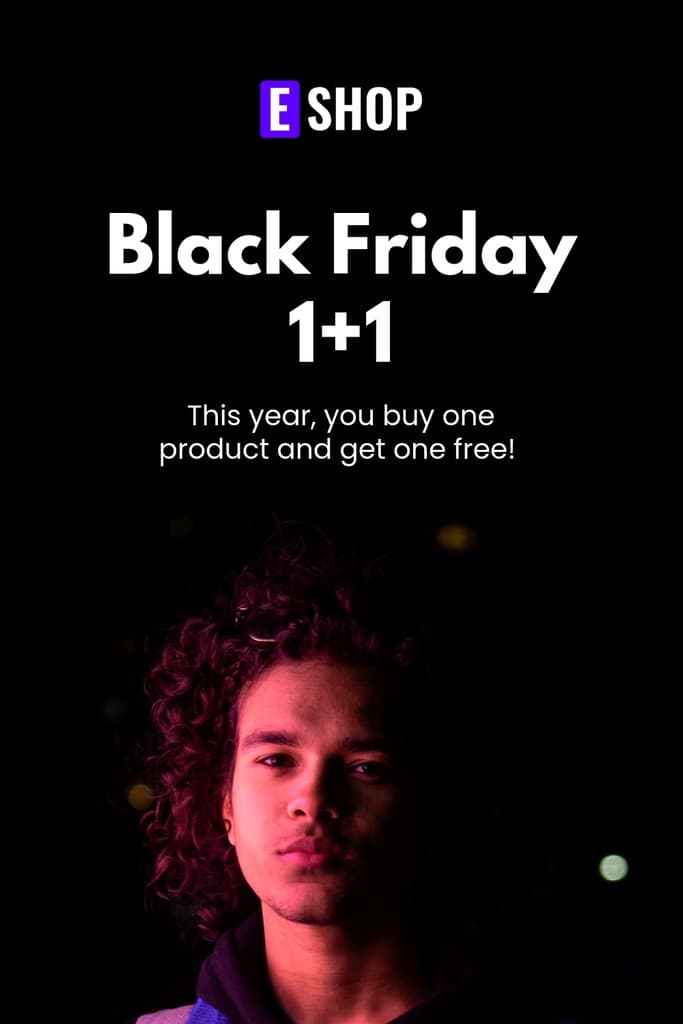 One Plus One Black Friday Pinterest Pin Tall