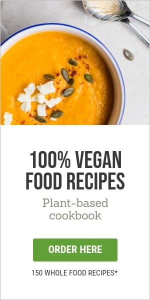 100 Vegan Food Recipes Half Page