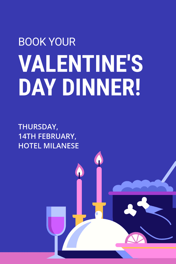 Valentine's Day Dinner Illustration