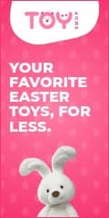 Favorite Bunny Easter Toys Vertical Banner