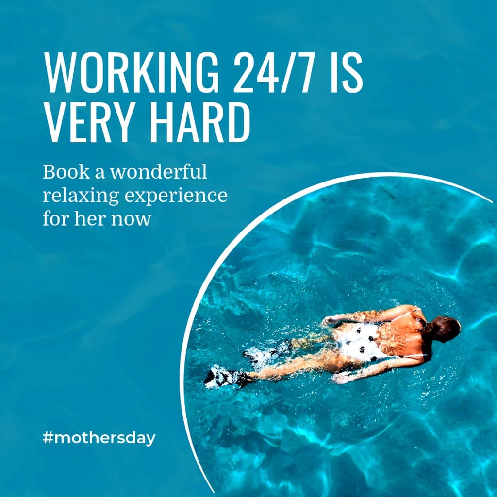 Mother's Day Spa Working as Mom Instagram Post