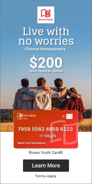 Rivera Bank Youth Card Half Page