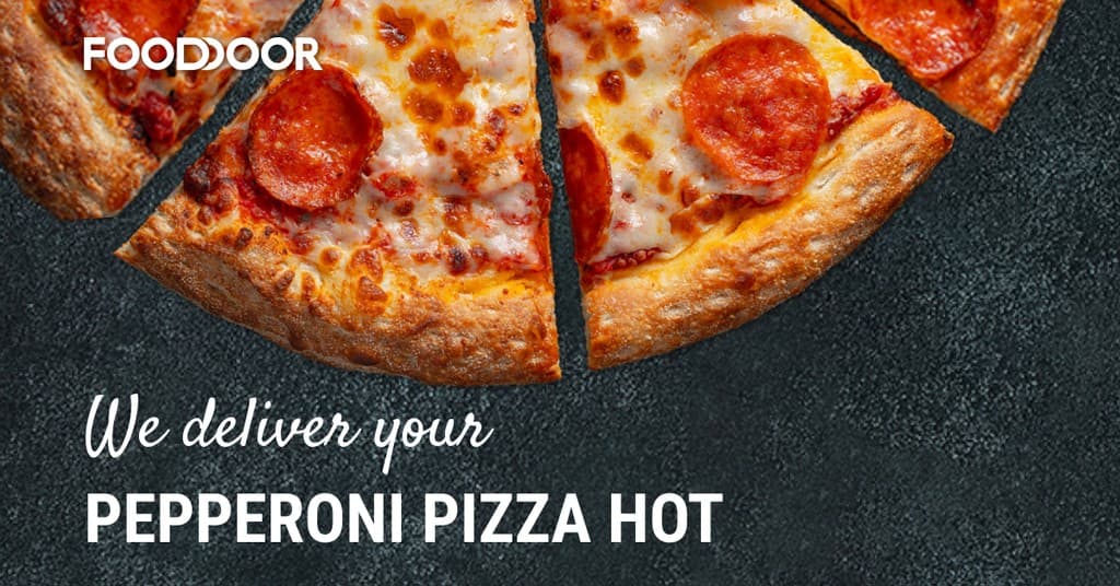 Pepperoni Pizza Delivery FoodDoor Facebook Sponsored Message