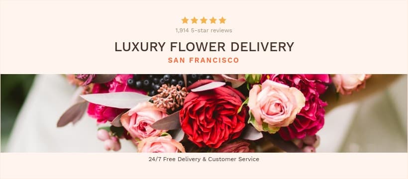 Luxury Flower Delivery Facebook Cover