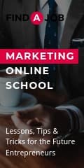 Find a Job Marketing Online School Vertical Banner