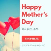 Mother's Day Hearth Balloons Gift Card Small Square