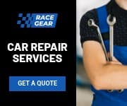 Car Repair Service Race Gear Small Rectangle