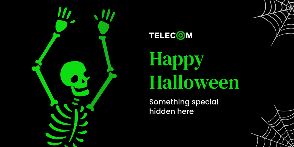 Happy Special Halloween with Green Skeleton X Image Post