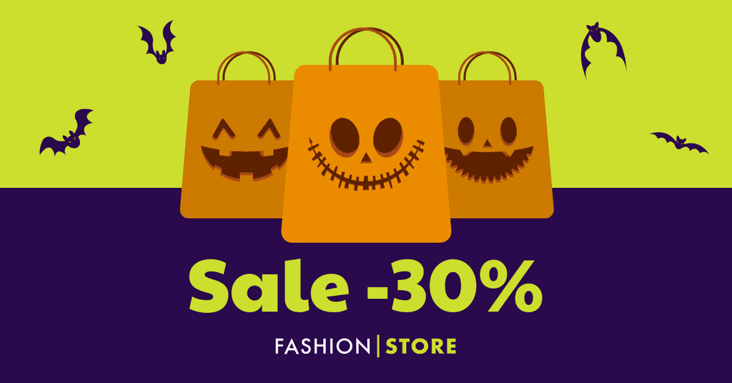 Halloween Shopping Bag Fashion Sale Facebook Sponsored Message