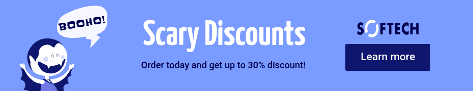 Halloween Vampire Scary Discounts Top Banner