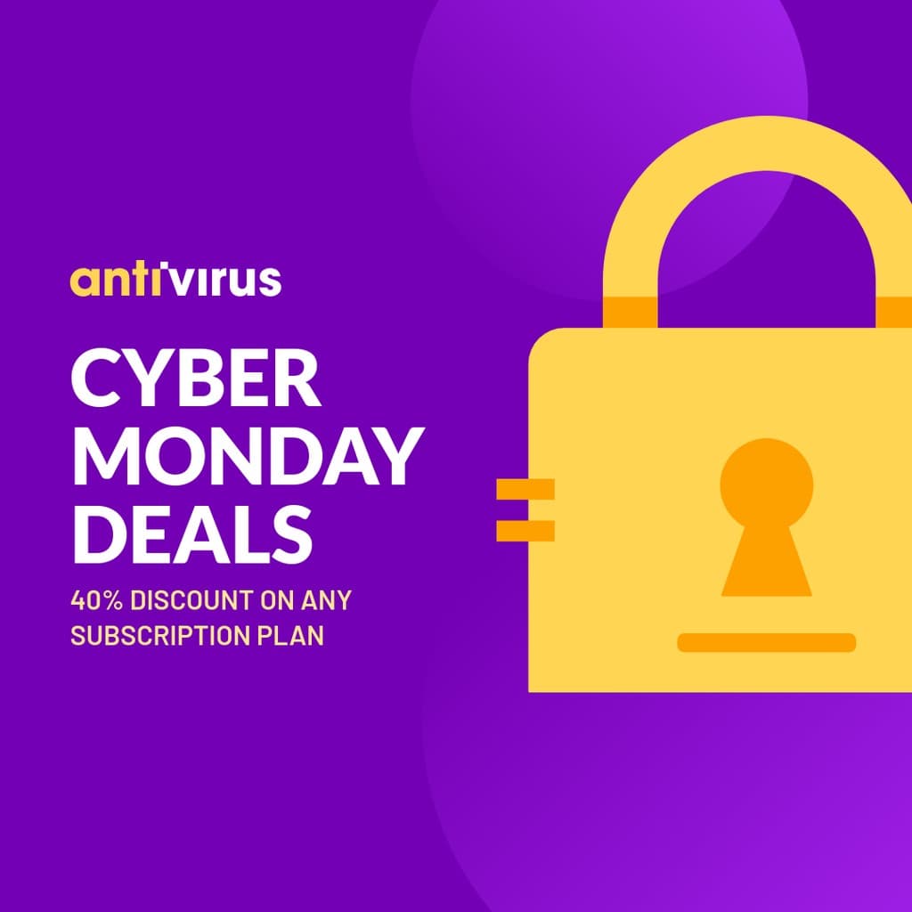 Cyber Monday Antivirus Subscription Deals Instagram Post
