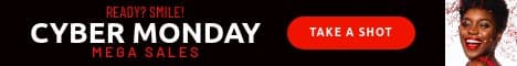 Cyber Monday Take a Smile Shot Main Banner