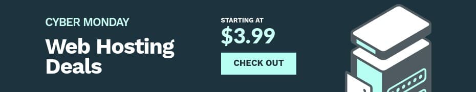 Cyber Monday Web Hosting Deals Top Banner