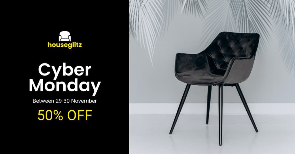 Cyber Monday Black Chair Discounts Facebook Sponsored Message