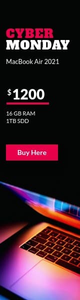 Cyber Monday Colorful MacBook Air Wide Skyscraper