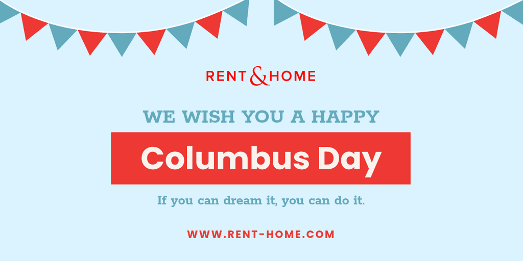 Happy Columbus Day Festive Banners
