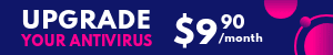 Blue Pink Upgrade Your Antivirus Mobile Banner