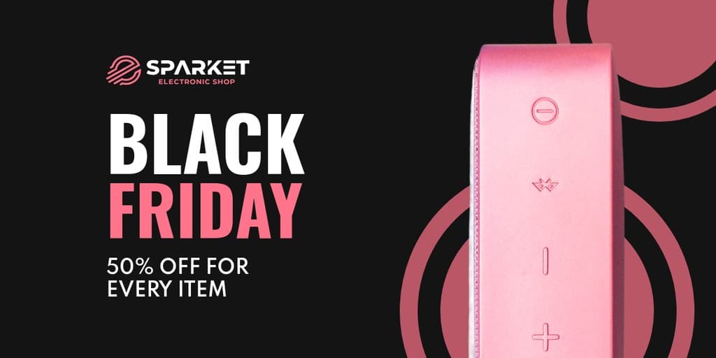 Black Friday Pink Portable Speaker
