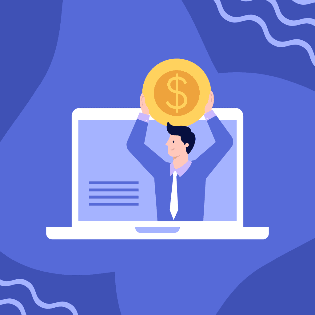 Blue Digital Finance and Business Responsive Square Responsive Square Art