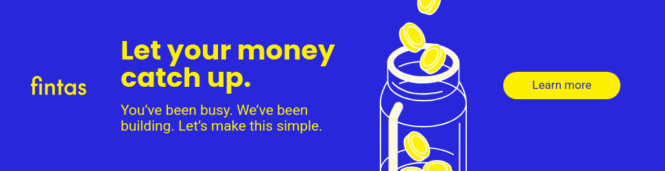 Let Your Money Catch Up Fintas Finance Animated Billboard