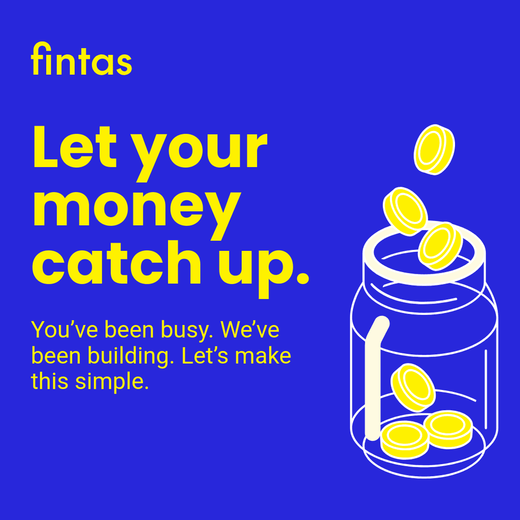 Let Your Money Catch Up Fintas Finance Animated Instagram Post