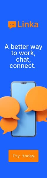 Connect on Mobile with Linka Software Animated Wide Skyscraper