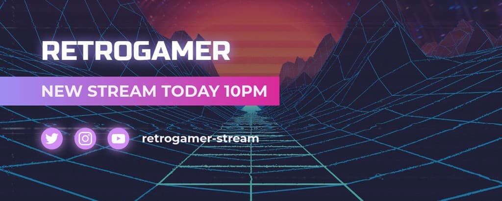 Retro Gamer Twitch Cover Twitch Profile Banner