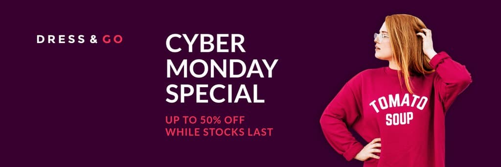 Cyber Monday Special Red Woman X Header