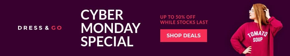 Cyber Monday Special Red Woman Top Banner