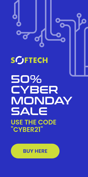 Blue Circuit Sale Cyber Monday Half Page