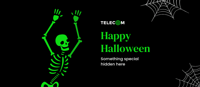 Happy Special Halloween with Green Skeleton Facebook Cover